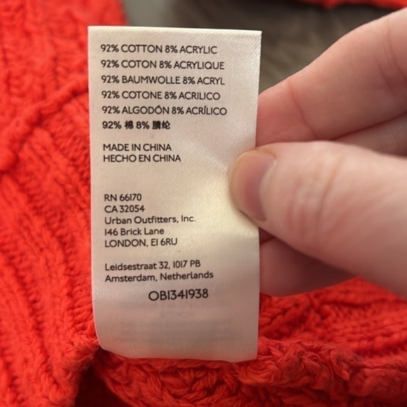 Free People Sunset V Neck Sweater In Red/Rouge Size Small - Picture 14 of 16